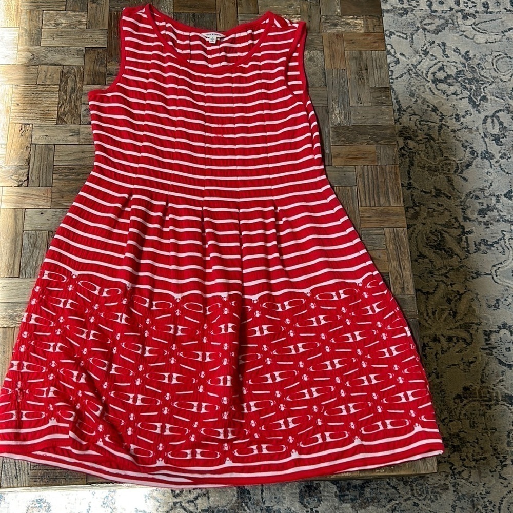 Max Studio Red Sleeveless Knit Dress Size Large
